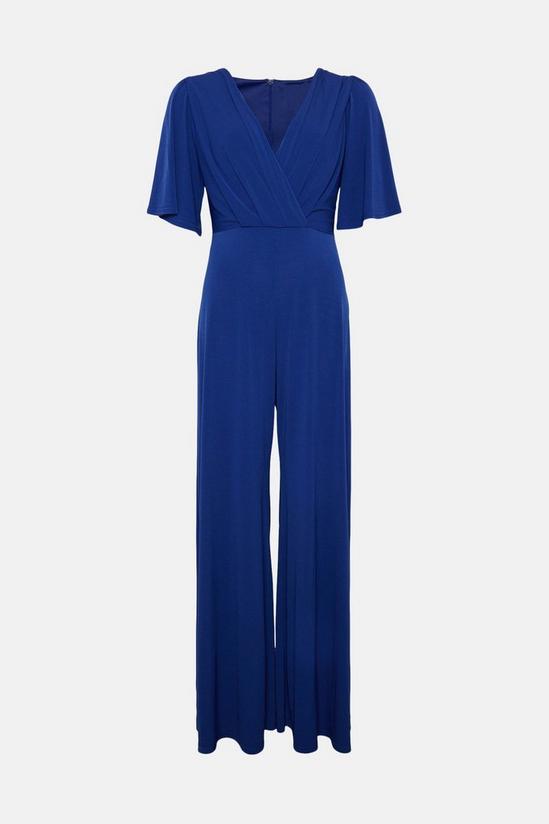 Coast Flare Sleeve Jersey Wrap Front Jumpsuit 4