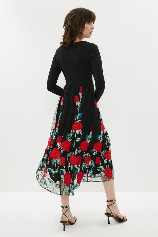 Coast Embroidered Mesh Skirt Midi Dress 3