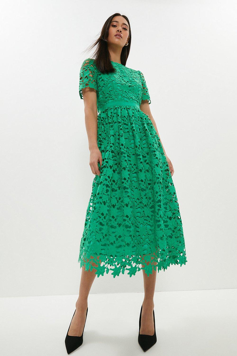 Coast green store lace dress