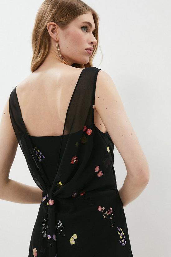 Coast Tie Back Detail Embroidered Slip Dress 2