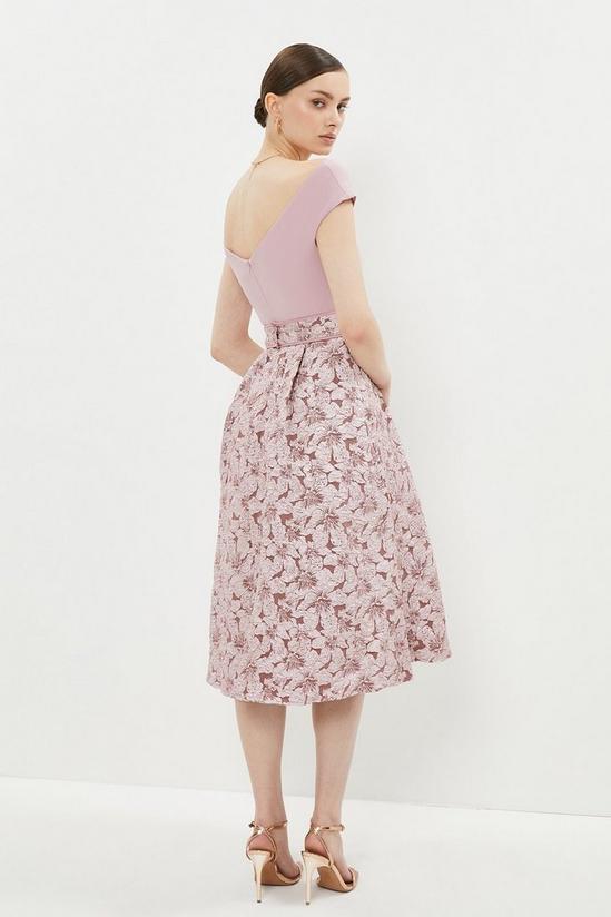 Coast Jacquard Skirt Belted Midi Dress 3