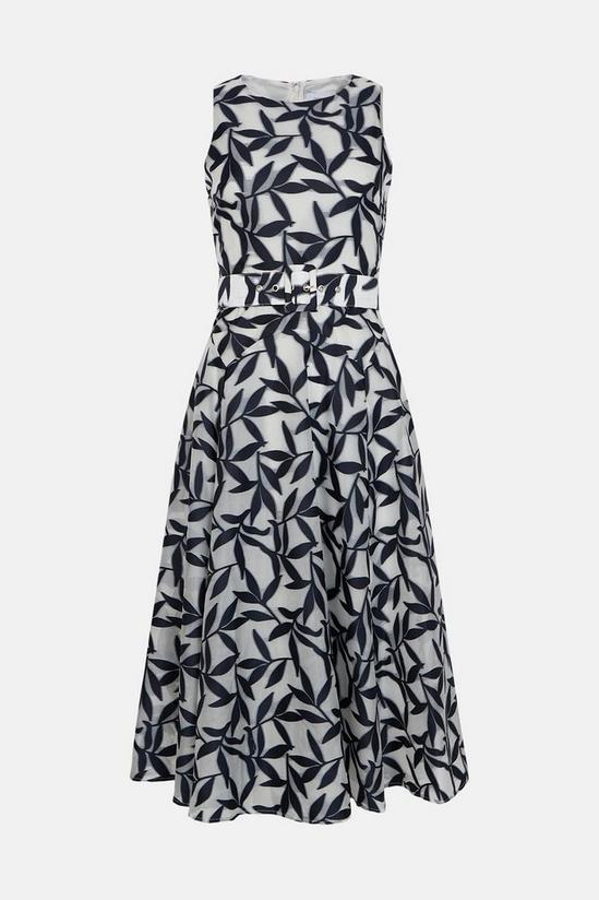 Coast Belted Jacquard Fit And Flare Dress 4