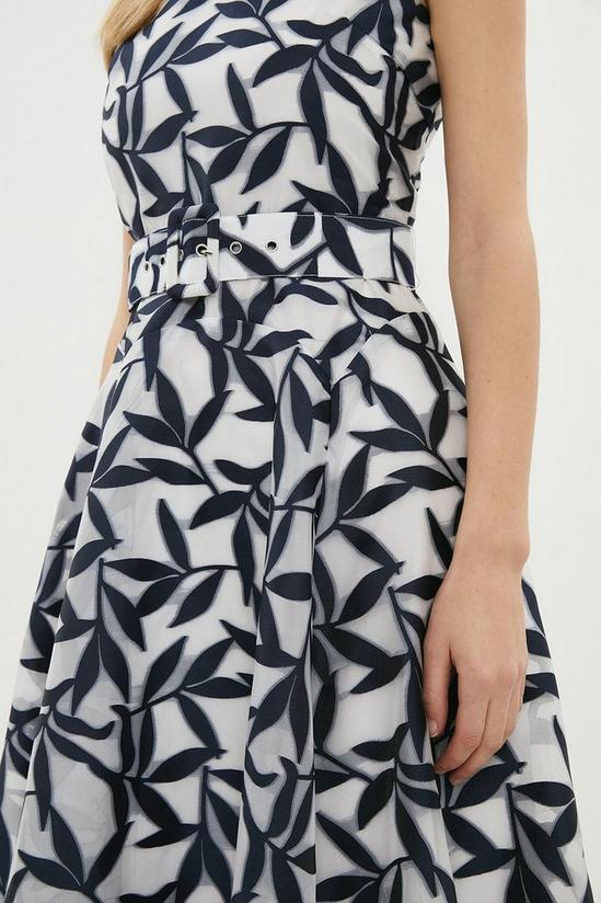 Coast Belted Jacquard Fit And Flare Dress 5