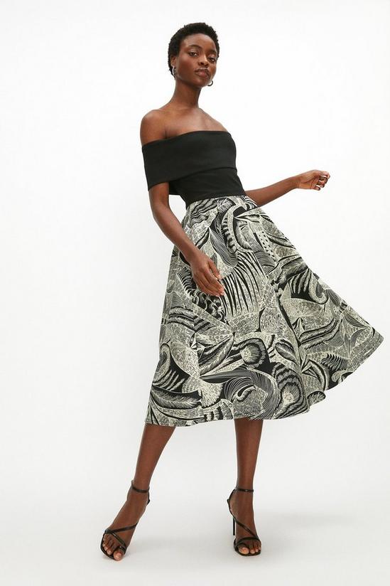Coast Bardot Jacquard Skirt Midi Dress 1