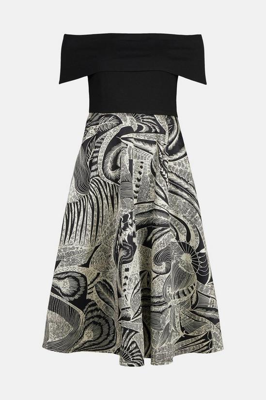 Coast Bardot Jacquard Skirt Midi Dress 4