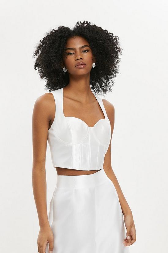 Coast Structured Twill Bustier Top 1