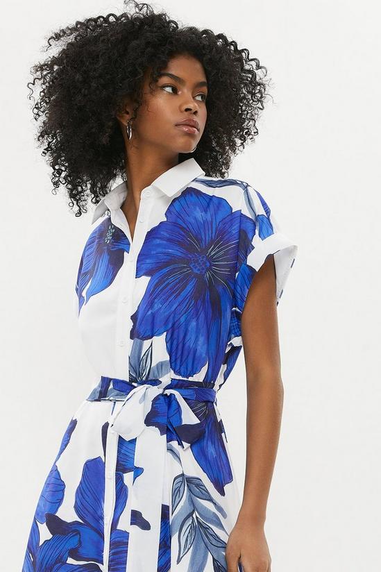 Coast Printed Fit And Flare Tie Waist Shirt Dress 1
