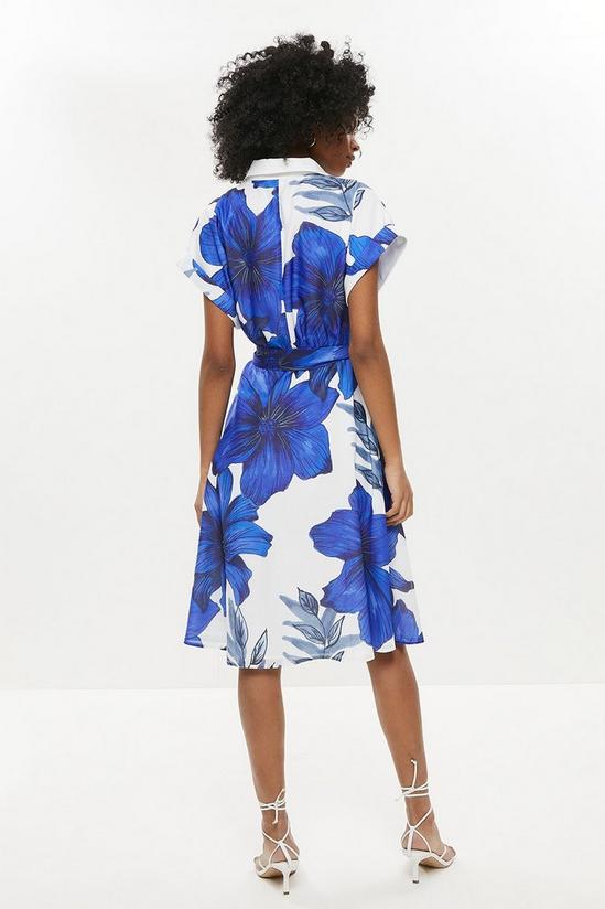 Coast Printed Fit And Flare Tie Waist Shirt Dress 3