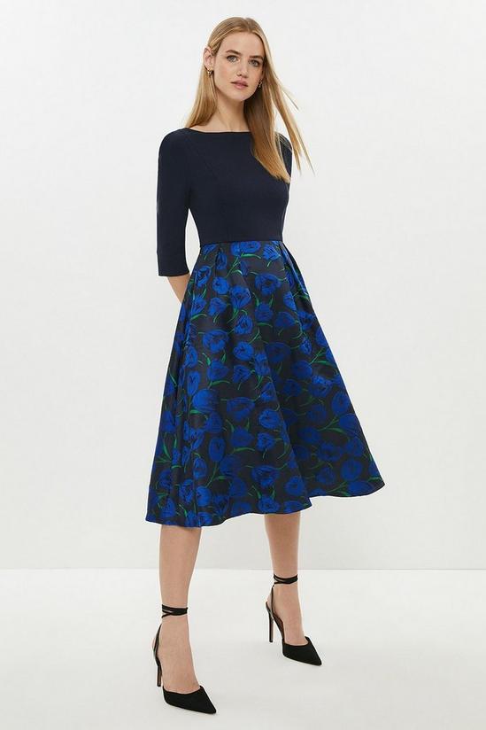 Coast Jacquard Skirt Midi Dress 1