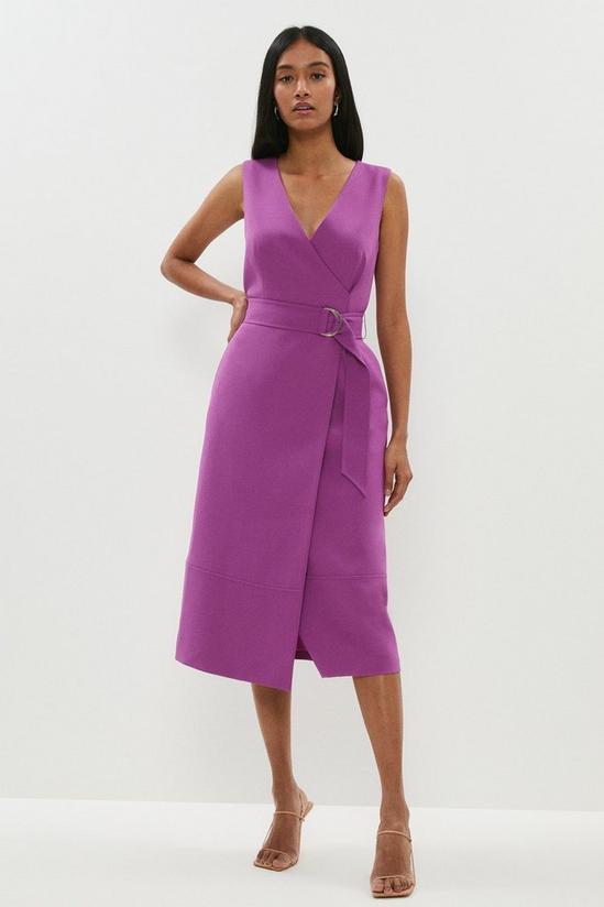 Coast Premium Split Skirt V Neck Midi Dress 1