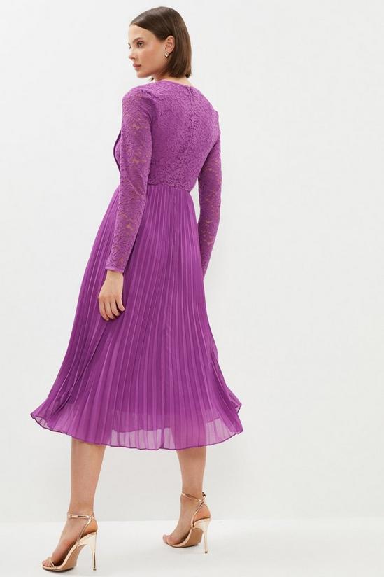 Coast Lace Top Pleated Skirt Dress 3