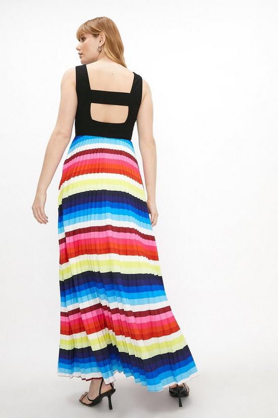 Coast Ponte Top Rainbow Pleat Skirt Dress 3