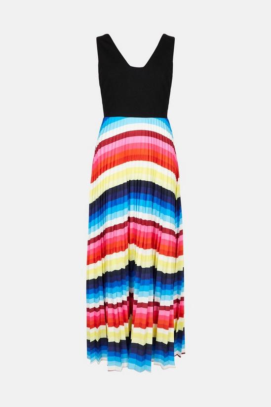 Coast Ponte Top Rainbow Pleat Skirt Dress 4