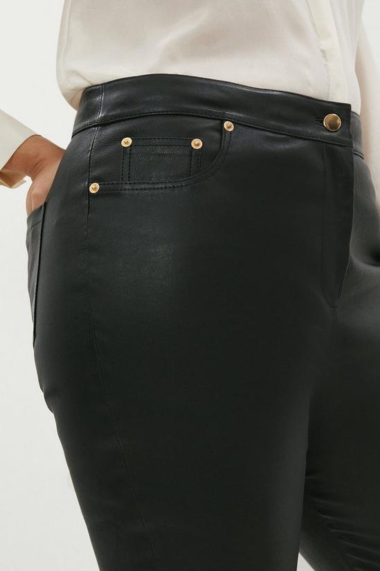 Coast Plus Size Stretch Leather 5 Pocket Trouser 2