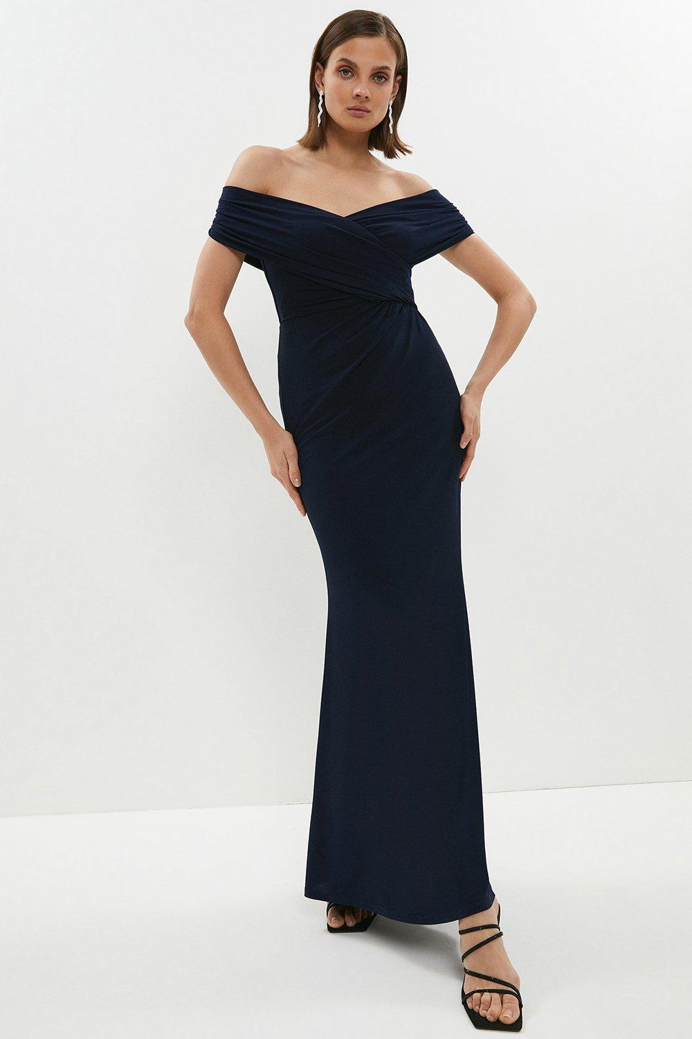 Coast navy 2025 bardot dress