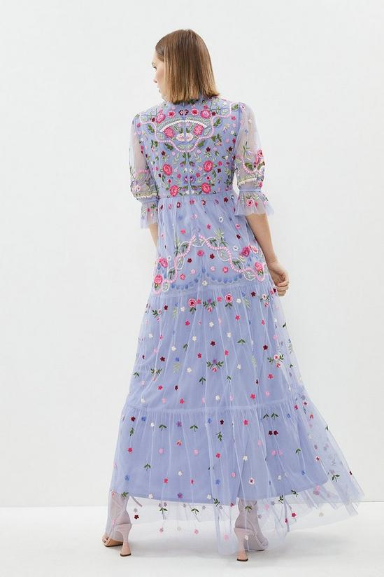 Coast Petite All Over Embroidered Maxi Dress 3
