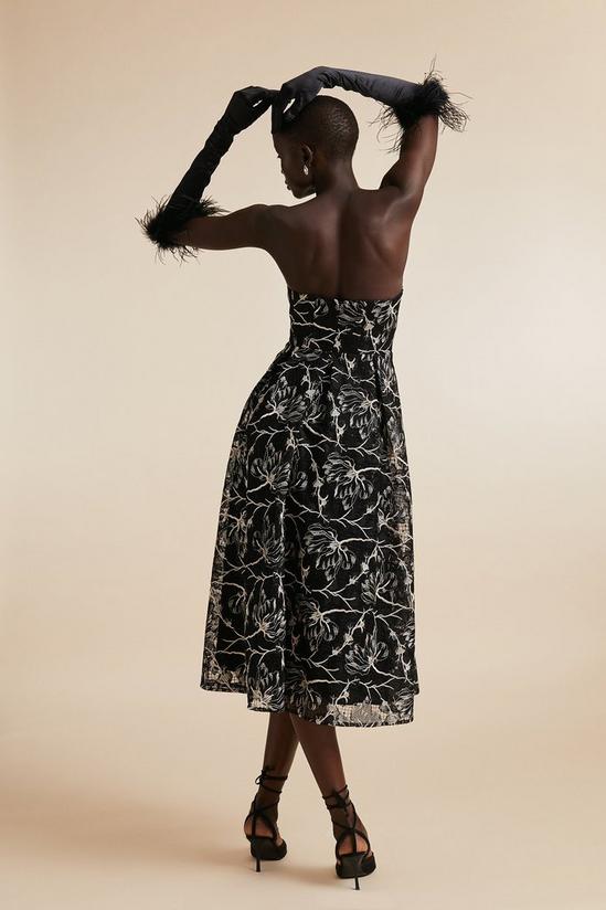 Coast Corset Bodice Full Skirt Floral Lace Dress 3