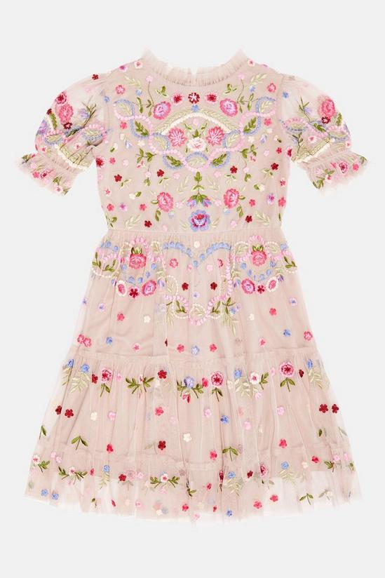 Coast Girls Puff Sleeve All Over Embroidered Dress 3