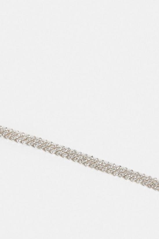 Coast Silver Diamante Tennis Bracelet 3