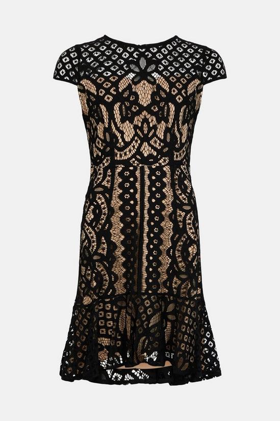 Coast Capped Sleeve Placement Lace Mini Dress 4