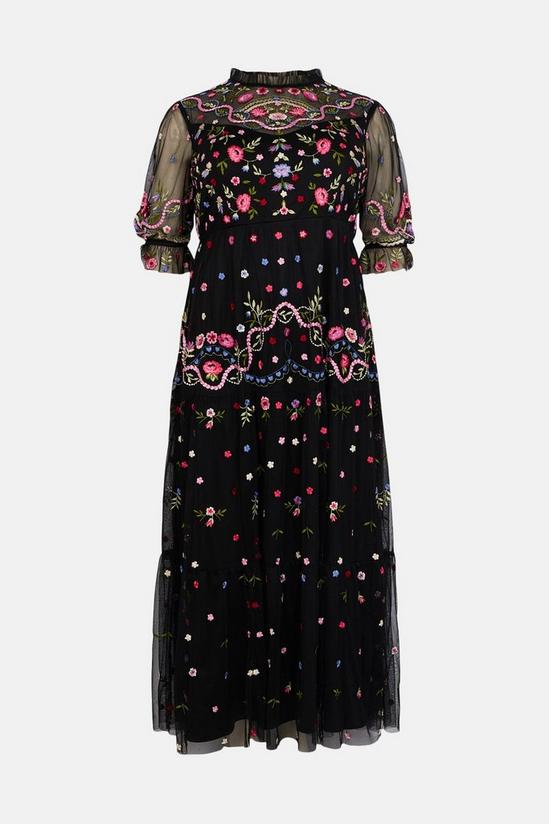 Coast Plus Size All Over Embroidered Maxi Dress 4