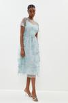 Coast 3d Embroidered Butterfly Mesh Midi Dress thumbnail 1