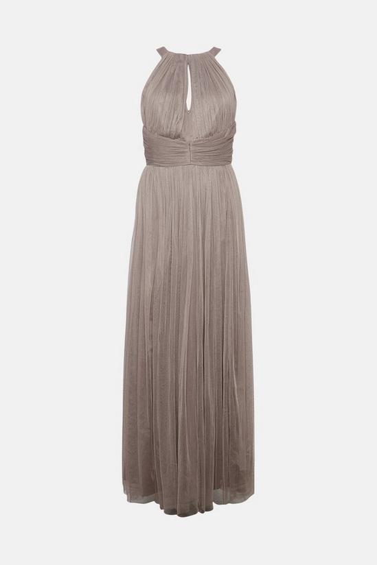 Coast Panelled Ruched Halter Tulle Maxi Dress 4