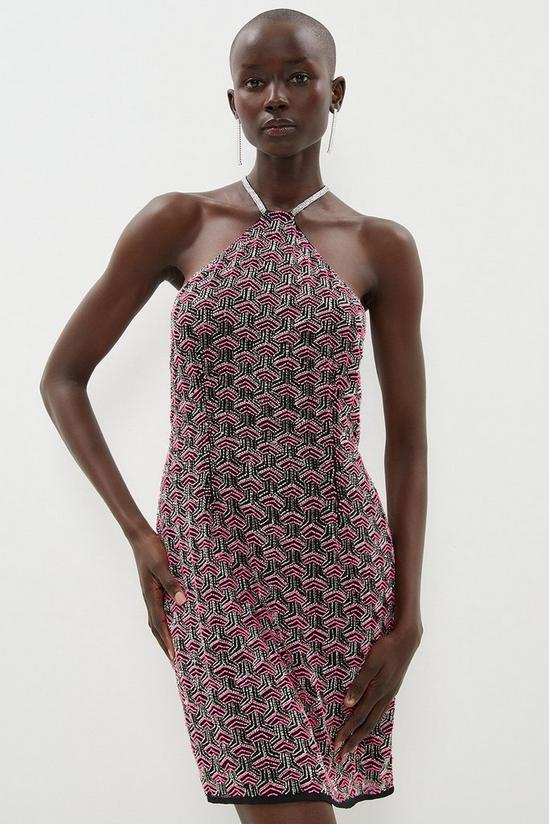 Coast Premium All Over Sequin Geometric Mini Dress 1