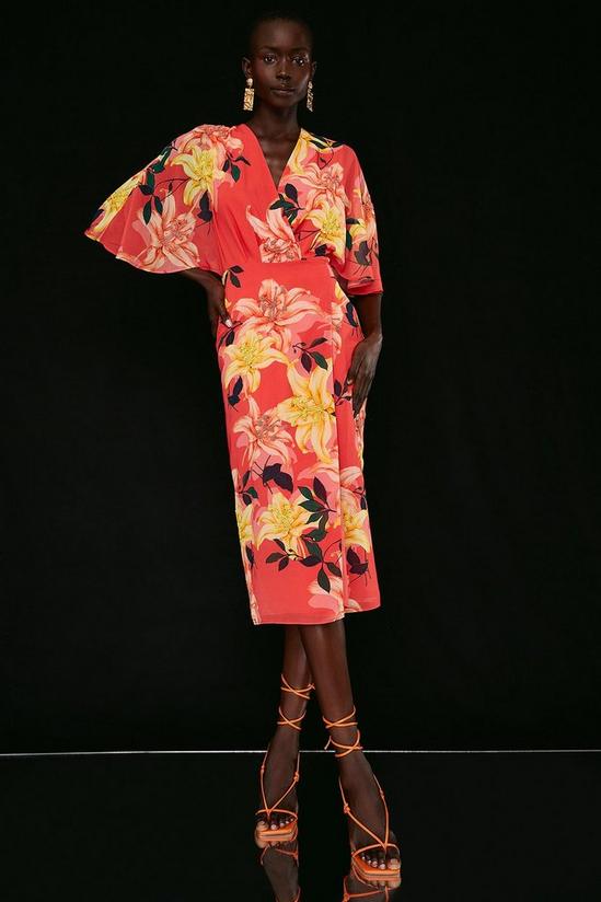 Coast Print And Beadwork Kimono Wrap Dress 1
