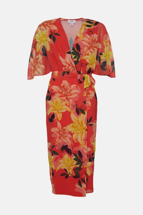 Coast Print And Beadwork Kimono Wrap Dress 4