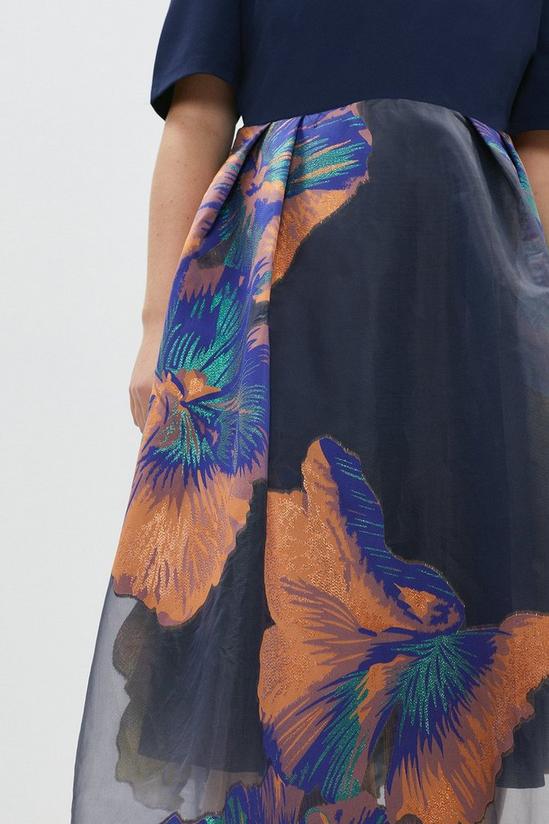 Coast Plus Size Floral Detailed Jacquard Midi Dress 2
