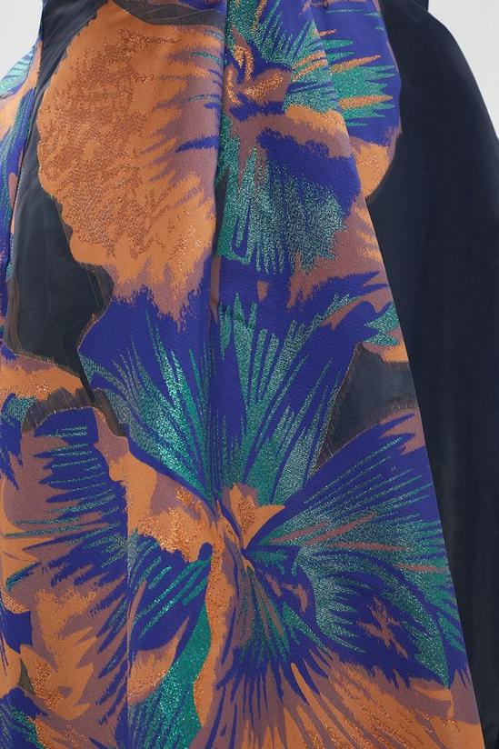 Coast Plus Size Floral Detailed Jacquard Midi Dress 5