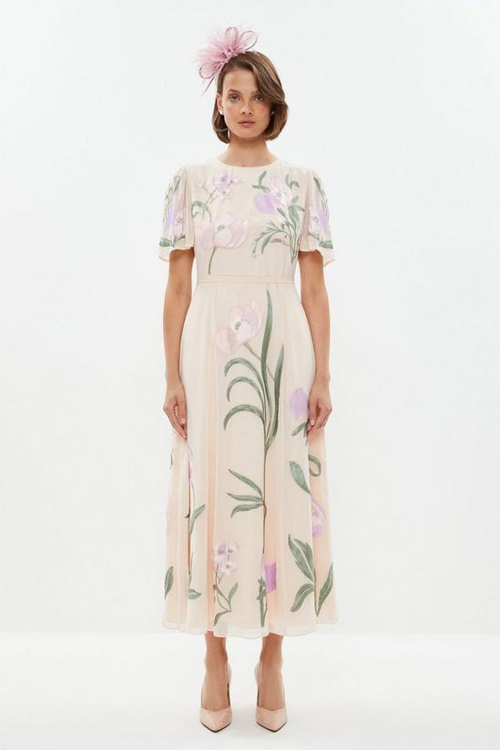 Coast Trailing Floral Angel Sleeve Embroidered Maxi Dress 1