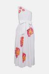 Coast One Shoulder Floral Sequin Poplin Midi Dress With Belt thumbnail 4