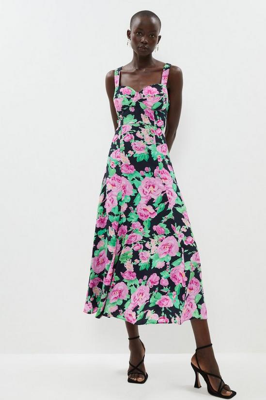 Coast Bustier Printed Fit And Flare Dress 1