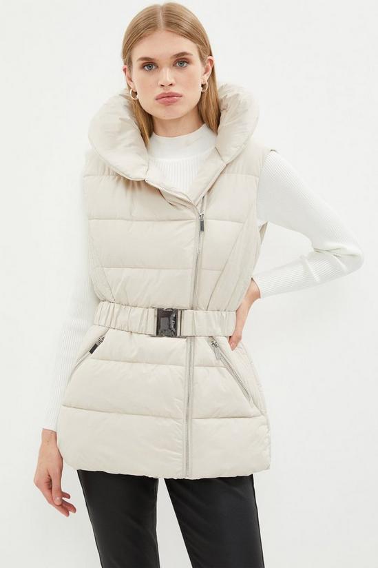 Coast Cosy Collar Puffer Belted Gilet 1
