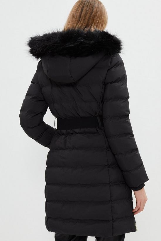 Coast Faux Fur Hooded Puffer Mid Length Coat 3