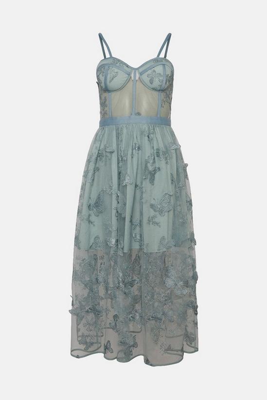 Coast Butterfly Embroidered Bustier Midi Dress 4