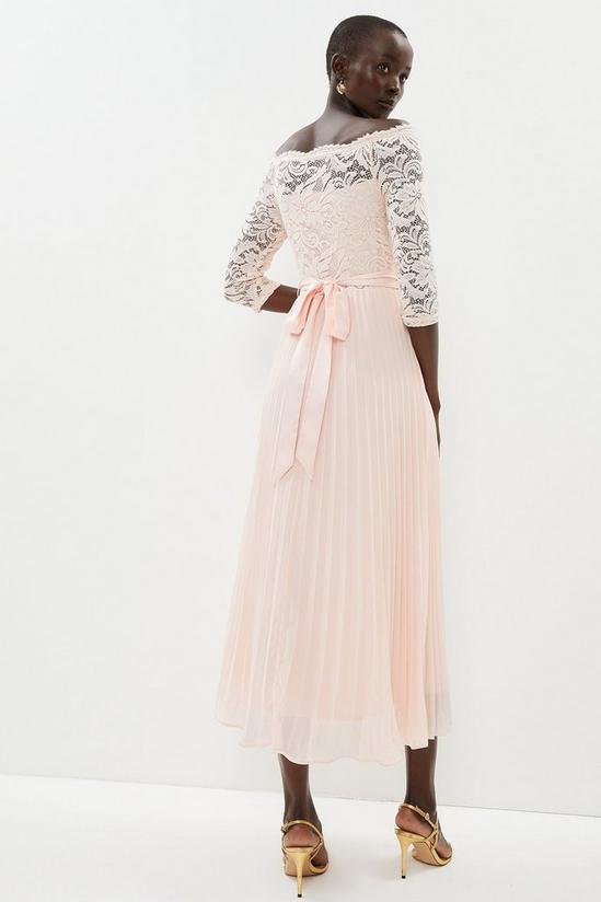Coast Lace Bardot Pleat Skirt Dress 3