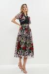Coast Floral Embroidered Mesh Button Front Midi thumbnail 1