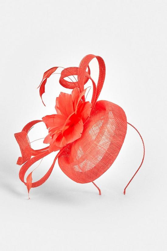 Coast Loop And Feather Detail Structured Fascinator 1