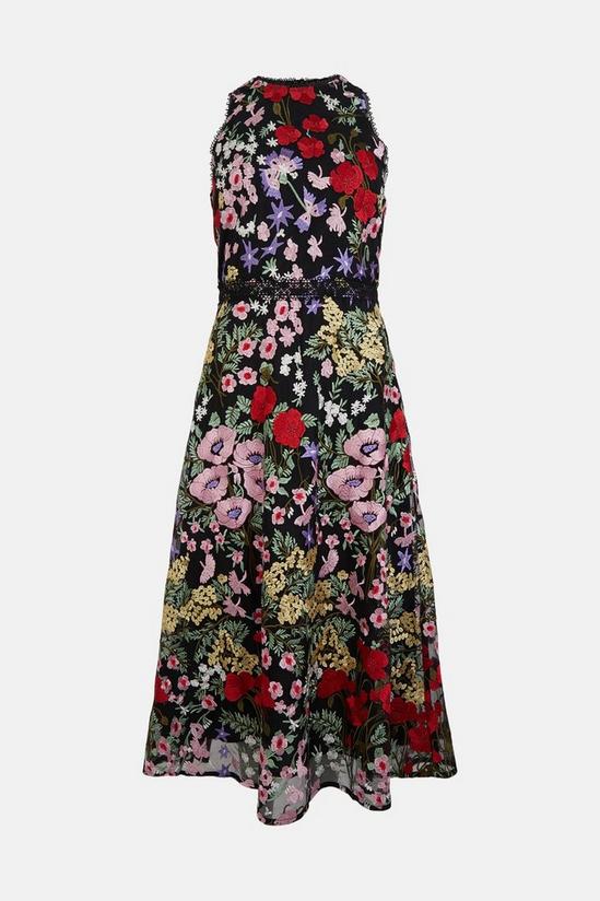 Coast Floral Embroidered Lace Trim Midi Dress 4