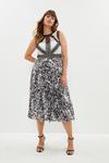 Coast Trimmed Bodice Printed Pleat Skirt Dress thumbnail 1