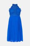 Coast Plus Size Trimmed Lace Halter Bodice Pleat Skirt Dress thumbnail 4