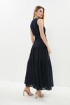 Coast Broderie Tiered Midi Dress With Self Belt thumbnail 3