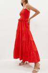 Coast Ruched Bodice Tiered Cotton Maxi Dress thumbnail 1