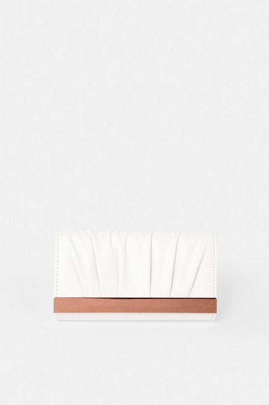 Coast Pleated Rose Gold Detail Clutch Bag 1