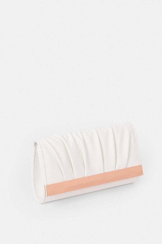 Coast Pleated Rose Gold Detail Clutch Bag 2