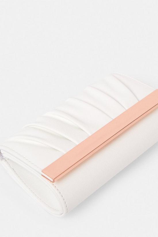 Coast Pleated Rose Gold Detail Clutch Bag 3