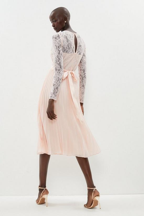 Coast Lace Top Pleat Skirt Midi Dress 3